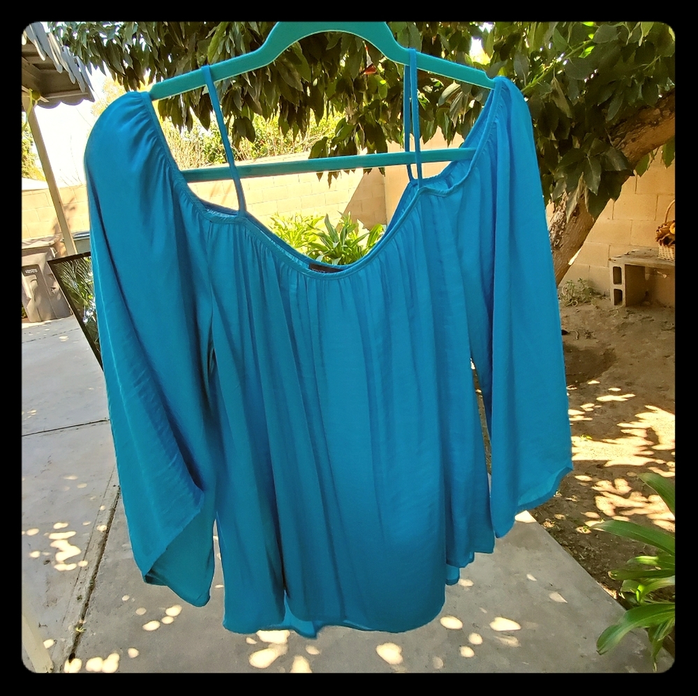 Off-the-Shoulder Bright Blouse